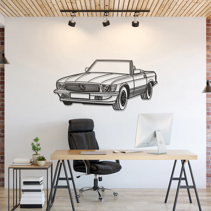 MERCEDES W107 CONVERTIBLE 1976 ANGLE