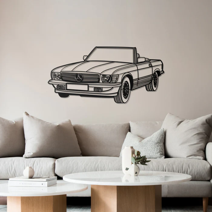 MERCEDES W107 CONVERTIBLE 1976 ANGLE