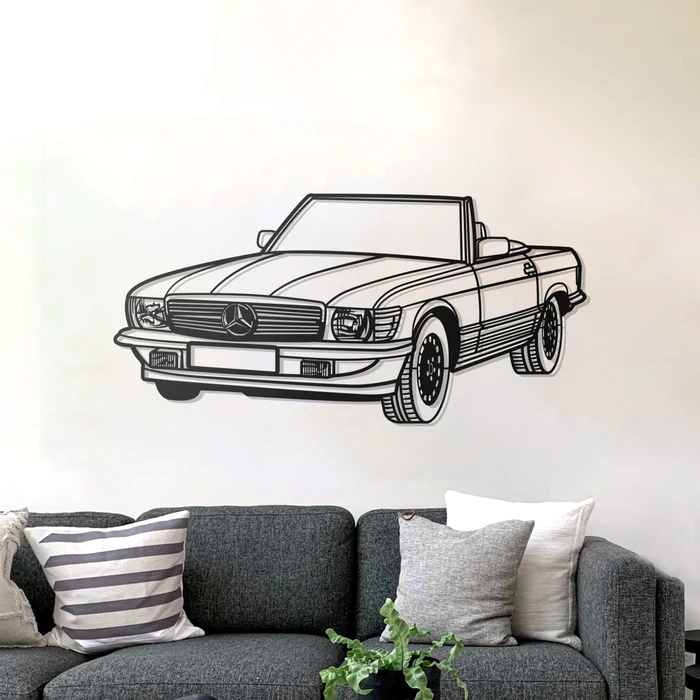 MERCEDES W107 CONVERTIBLE 1976 ANGLE