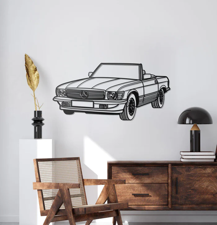 MERCEDES W107 CONVERTIBLE 1976 ANGLE