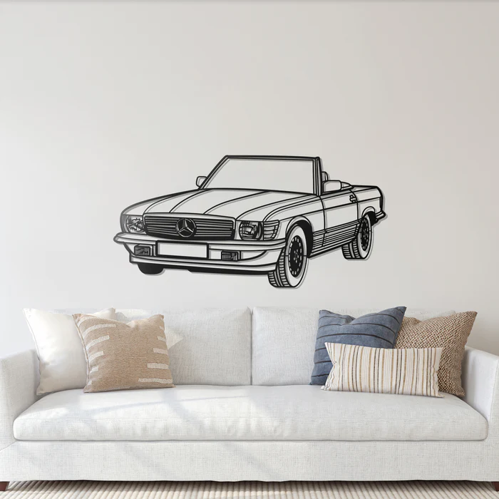 MERCEDES W107 CONVERTIBLE 1976 ANGLE